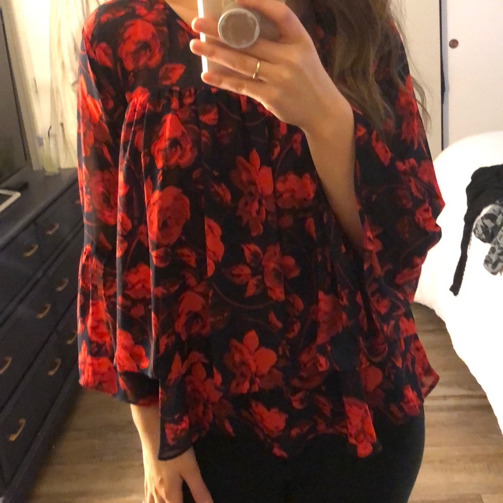 Floral blouse perfect for spring!